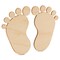 Pair of Wood Baby Footprints, Multiple Sizes, Shower/Nursery Decor |Woodpeckers